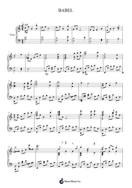 BABEL Sheet Music by Milesme-Arr.Clairenor Jouvic
