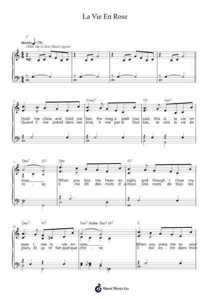 La Vie En Rose Sheet Music by Édith Piaf-Arr.Rodblair