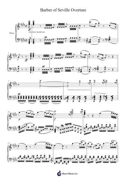 The Barber of Seville, Overture Sheet Music by Gioacchino Rossini-Arr.Ranphia Boydle