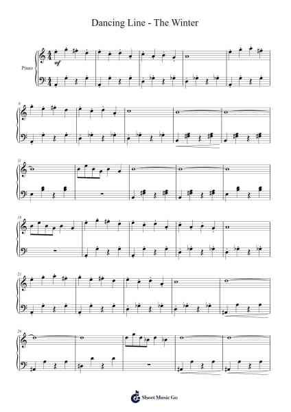 Dancing Line - The Winter Sheet Music by undefined-Arr.Caewald Tabpritt