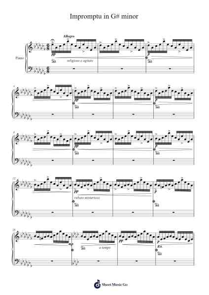 Impromptu in G# minor Sheet Music by Moulmuel-Arr.Clifffitch
