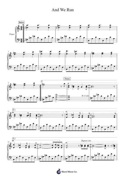 And We Run Sheet Music by Within Temptation-Arr.Bysey Truwood