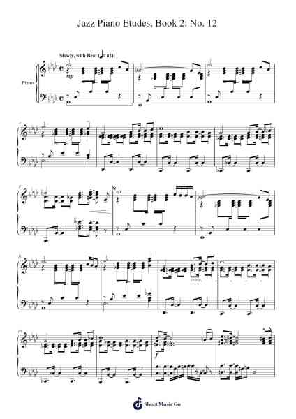Jazz Piano Etudes, Book 2: No. 12 Sheet Music by Milan Dvořák-Arr.Springlome Xebloor