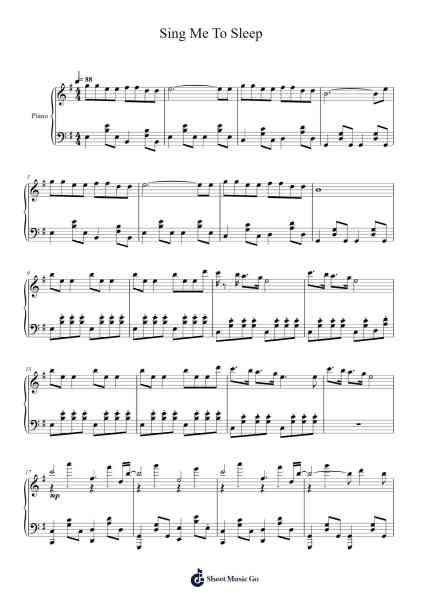 Sing Me To Sleep Sheet Music by undefined-Arr.Hancke Walkstan