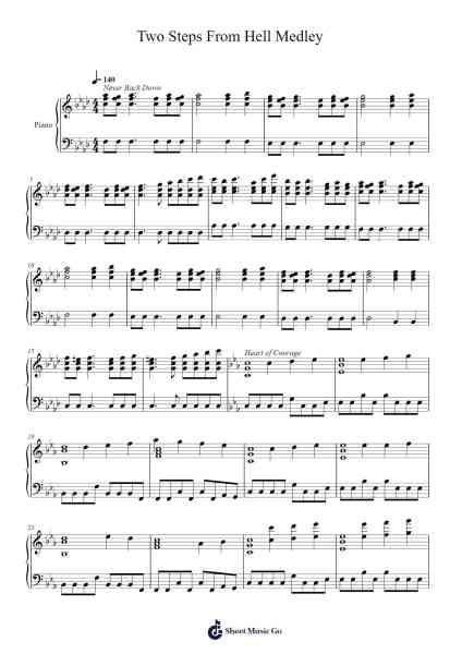 Two Steps From Hell Medley Sheet Music by Two Steps From Hell-Arr.Rexlin Clachad