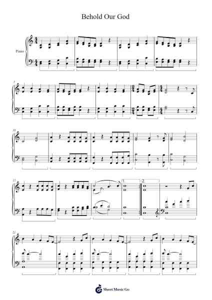Behold Our God Sheet Music by -Arr.Reedgo