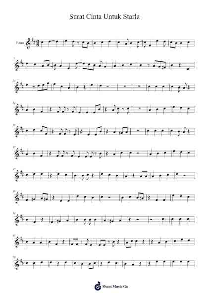 Surat Cinta Untuk Starla Sheet Music by undefined-Arr.Sherkes Dofrank