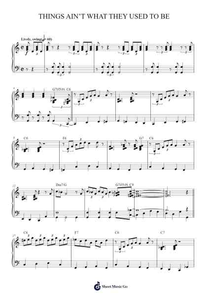Things Ain't What They Used To Be Sheet Music by Billy Strayhorn-Arr.Dilfred Haro