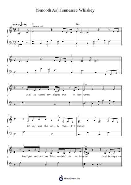 (Smooth As) Tennessee Whiskey Sheet Music by Chris Stapleton-Arr.Lamjane