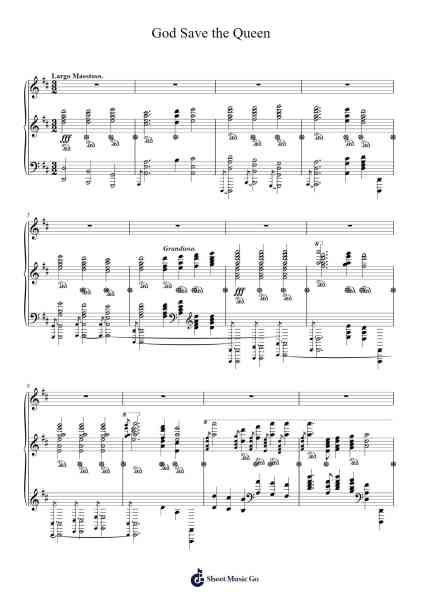 God Save the Queen Sheet Music by Louis Moreau Gottschalk-Arr.Geofril Bachril