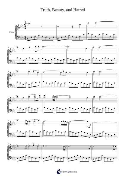 Truth, Beauty, and Hatred Sheet Music by Christopher Larkin-Arr.Wano'neil Orn