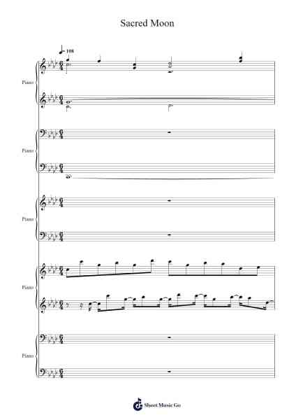 Sacred Moon Sheet Music by notsowiseone-Arr.Egger Daveky