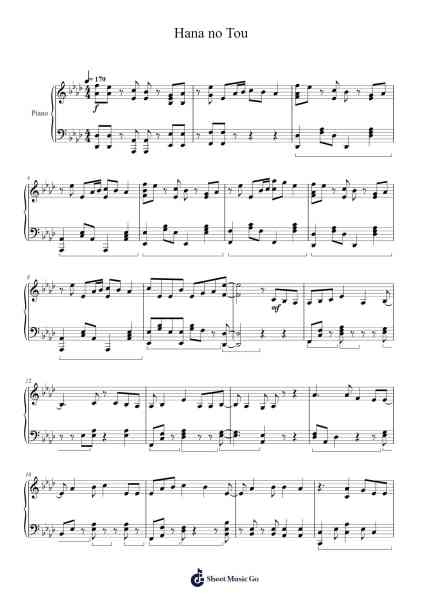 Hana no Tou Sheet Music by Sayuri-Arr.Crodre Kipqe
