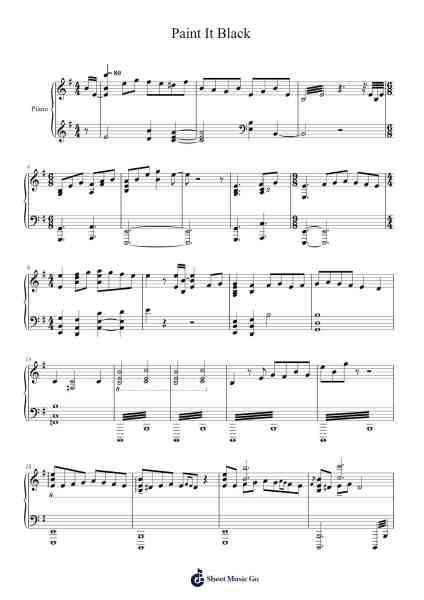 Paint It Black Sheet Music by Ramin Djawadi-Arr.Ossharp Nortiane