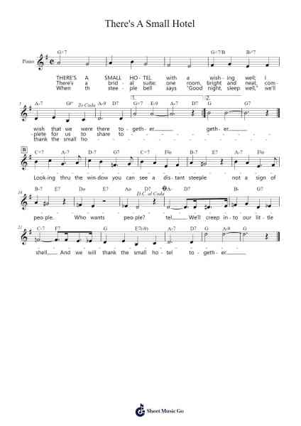 There's A Small Hotel Sheet Music by Rodgers & Hart-Arr.Hores