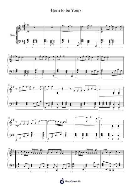 Born to be Yours Sheet Music by Imagine Dragons-Arr.Chauburne Fowblair