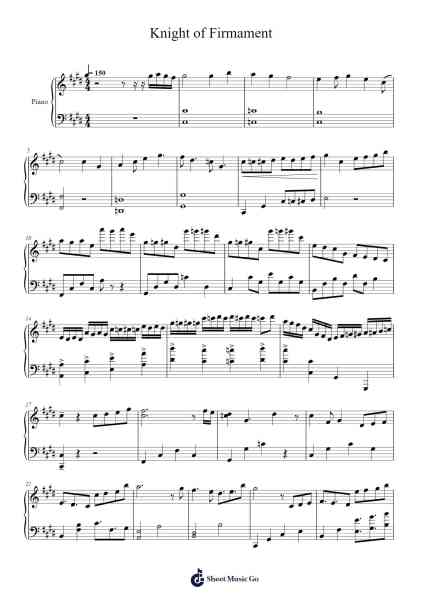 Knight of Firmament Sheet Music by Deemo-Arr.Priestsey