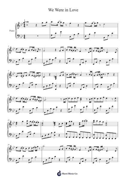 We Were in Love Sheet Music by T-ARA-Arr.Gwenje Cookmike