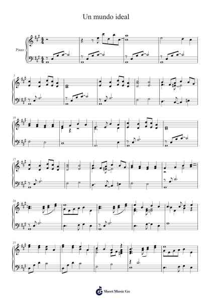 Un Mundo Ideal Sheet Music by Alan Menken-Arr.Prittlay