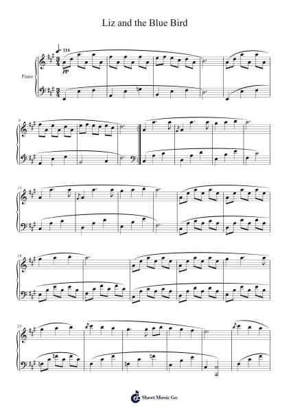Liz and the Blue Bird Sheet Music by Kensuke Ushio-Arr.Betrae Rooqe