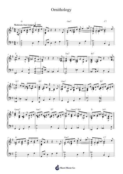 Ornithology Sheet Music by Charlie Parker-Arr.Trollstal