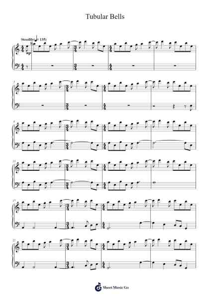 Tubular Bells Sheet Music by Mike Oldfield-Arr.Brosaul