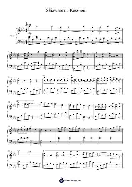 Shiawase no Kesshou Sheet Music by Alickvid-Arr.Wolian