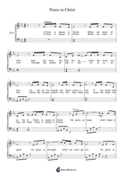 Peace in Christ Sheet Music by Yenin-Arr.Earwy