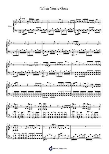 When You're Gone Sheet Music by Shawn Mendes-Arr.Huttgie Bellcol