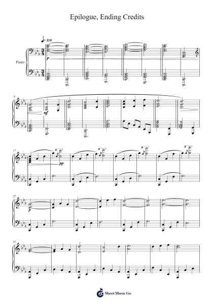 Dark Souls 3 - Epilogue, Ending Credits Sheet Music by Yuka Kitamura-Arr.Stowemon