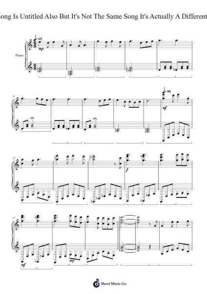 This Song Is Untitled Also But It's Not The Same Song It's Actually A Different Song Sheet Music by Migvia-Arr.Griren