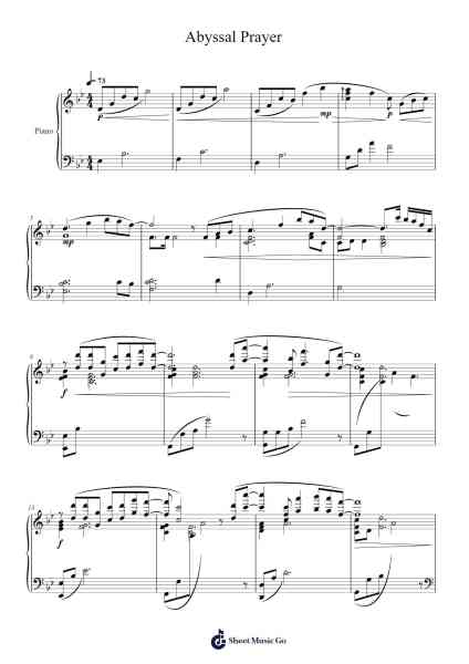 Abyssal Prayer Sheet Music by Love and Deepspace-Arr.Rusden