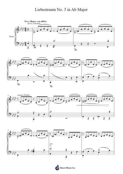 Liebestraum No. 3 in A-flat Major, S. 541 樂譜由 Franz Liszt - 編曲 Hoyving