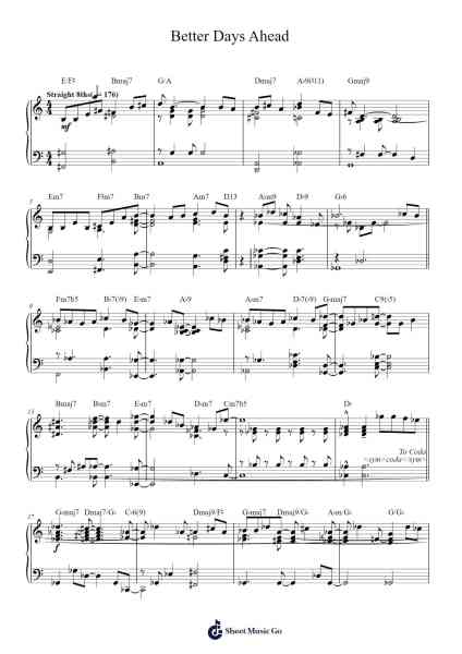 Better Days Ahead Sheet Music by Pat Metheny-Arr.Pomiles