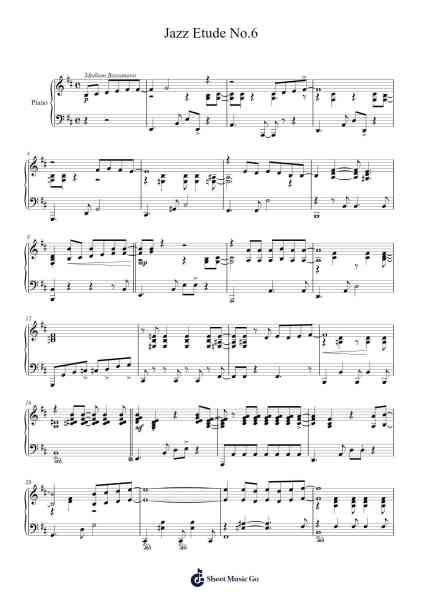 Jazz Etude No.6 Sheet Music by Milan Dvořák-Arr.Holew Brianmaud