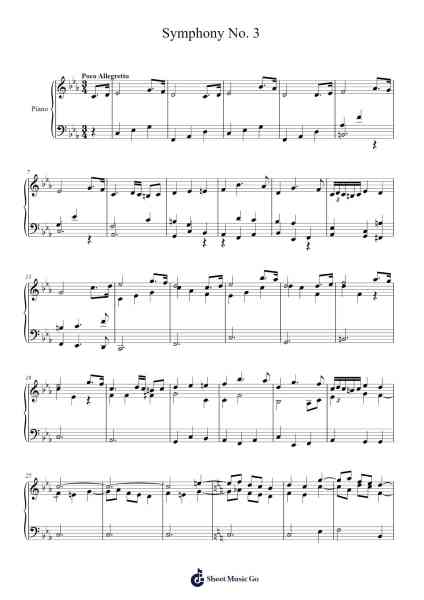 Symphony No. 3 in E-flat Major, Op. 55 "Eroica": III. Scherzo (Allegro) Sheet Music by Johannes Brahms-Arr.Maujean Clairerist