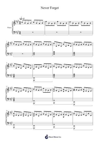 Never Forget Sheet Music by Patrick Doyle-Arr.Saxky