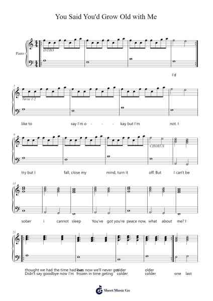 You Said You'd Grow Old with Me Sheet Music by Michael Schulte-Arr.Woodcie Budad