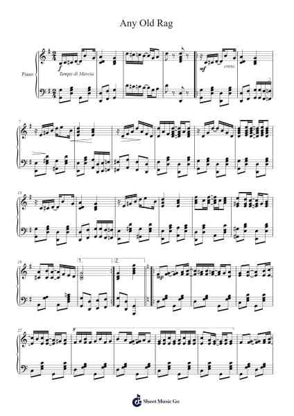 Any Old Rag Sheet Music by Richard Goosman-Arr.Ribloor
