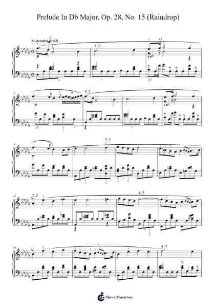 Prelude in D-flat Major, Op. 28, No. 15 "Raindrop" Sheet Music by Frédéric Chopin-Arr.Jeamesqy