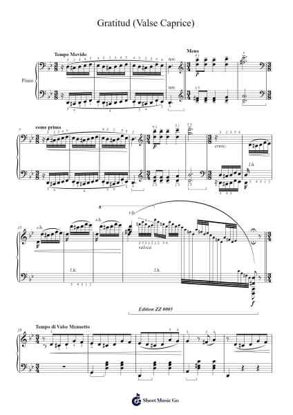 Gratitud (Valse Caprice) Sheet Music by Francisco Buencamino Sr.-Arr.Ranlass Dulelroy