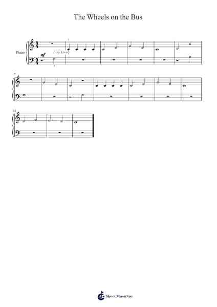 The Wheels on the Bus Sheet Music by Traditional-Arr.Swinria