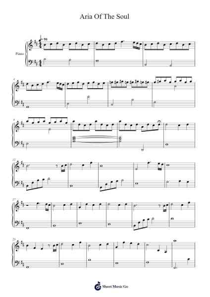 Aria Of The Soul Sheet Music by Shoji Meguro-Arr.Arkuk Househous