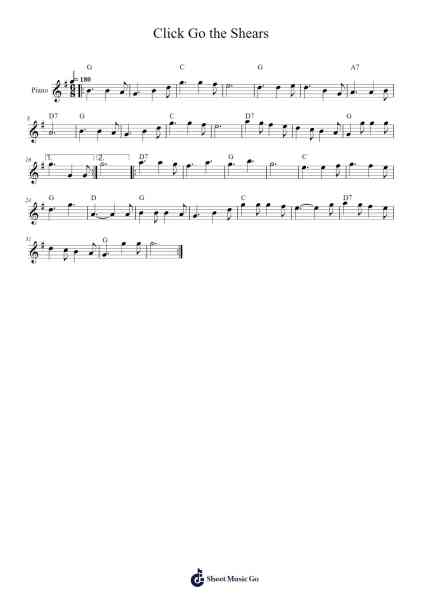 Click Go the Shears Sheet Music by John Meredith-Arr.Stowemon
