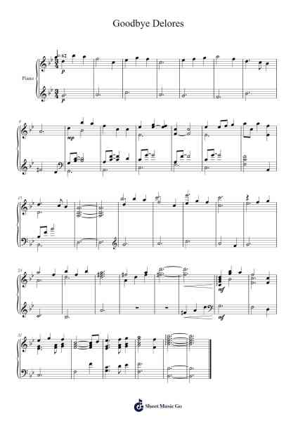 Goodbye Delores Sheet Music by Jeff Russo-Arr.Sanjay Lanh