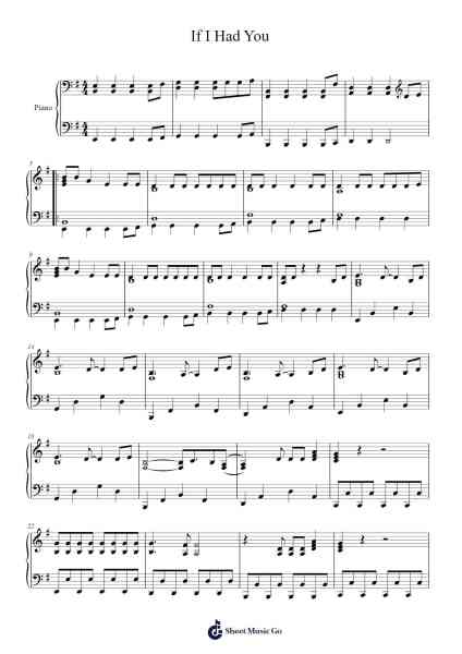 If I Had You Sheet Music by Adam Lambert-Arr.Lizbill