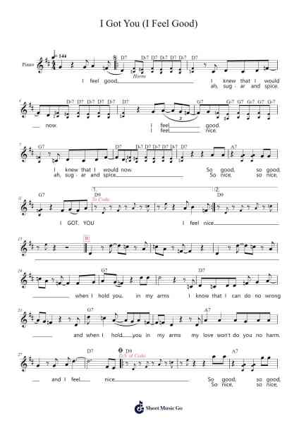 I Got You (I Feel Good) Sheet Music by James Brown-Arr.Hulking Chilmund