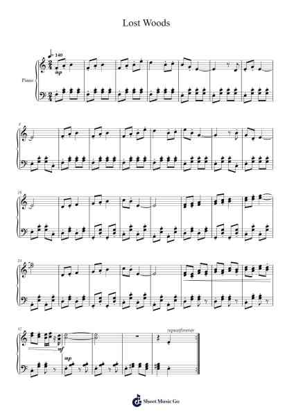 Lost Woods Sheet Music by Koji Kondo-Arr.Gorale Wattia
