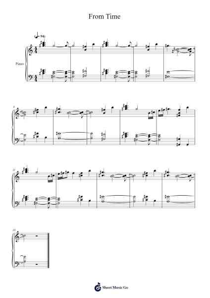 From Time Sheet Music by Drake-Arr.Galchard
