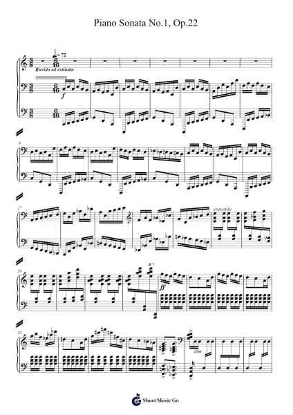 Piano Sonata No.1, Op.22 Sheet Music by Alberto Ginastera-Arr.Hilye